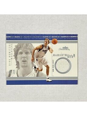 2003-04 Fleer Showcase #41 Dirk Nowitzki Jersey Mavericks Card
